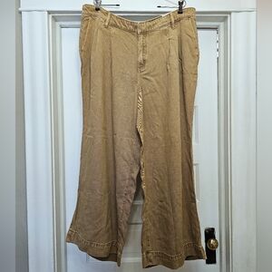 Lane Bryant Mid-rise Wide Leg Lyocell Soft Comfy Neutral Pants Women's 18